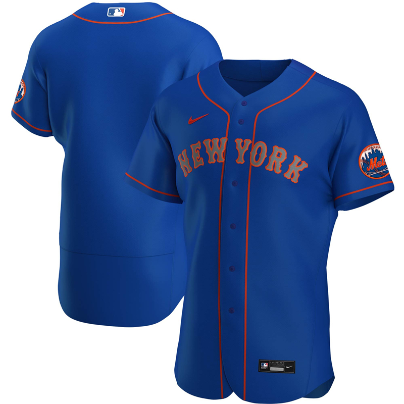 2020 MLB Men New York Mets Nike Royal Alternate 2020 Authentic Team Jersey 1